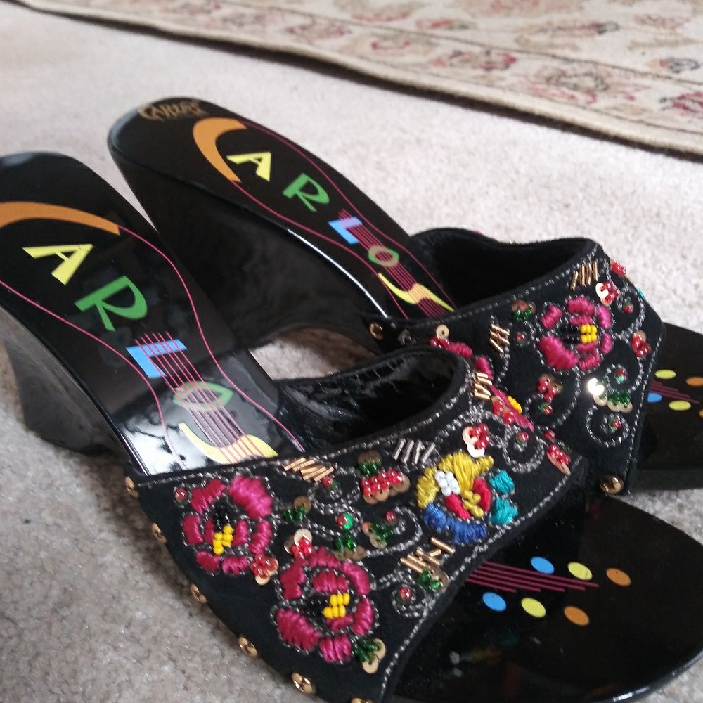 Carlos Santana slides sandals